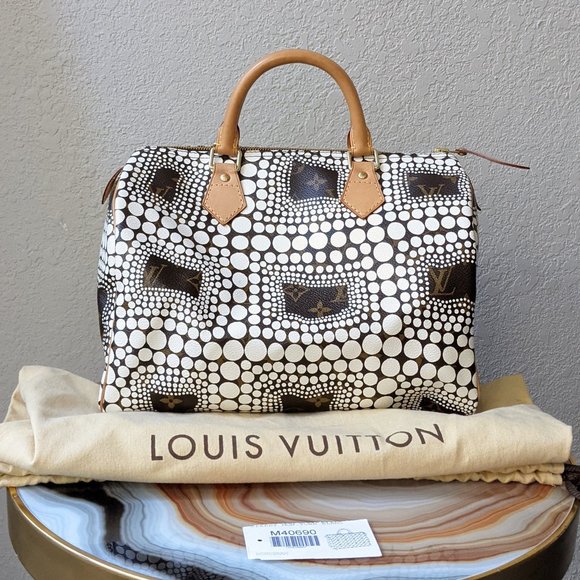 Louis Vuitton Handbags - Louis Vuitton Yayoi Kusama White Dot Monogram Speedy 30 with dustbag